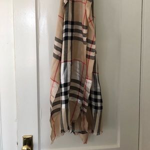 Burberry Cashmere Gauze Scarf (tags, never worn)